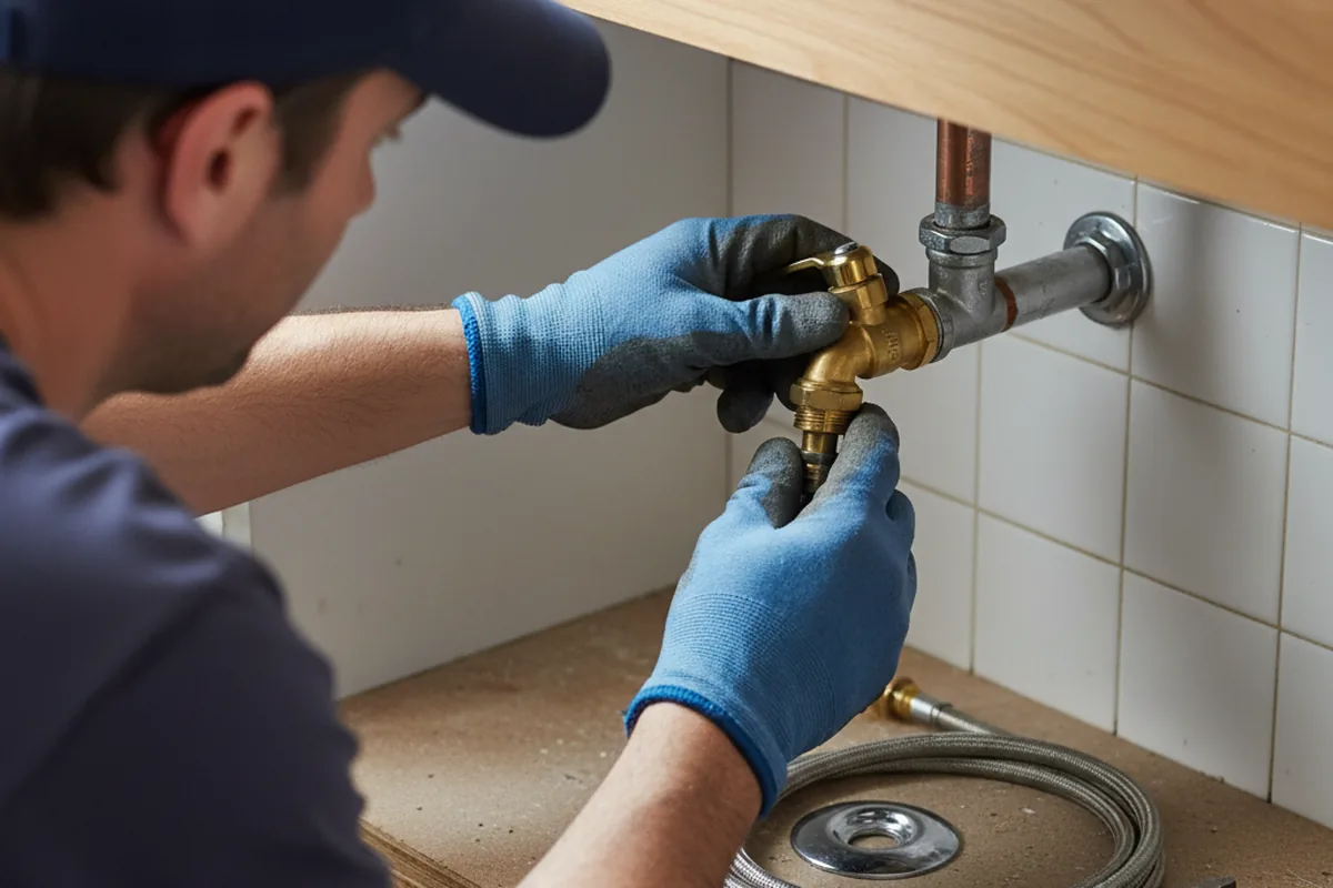 Shutoff valve and fitting work during Emergency Plumbing in Glenville